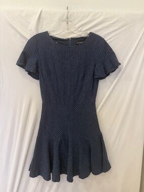Banana Republic Pinstripe Flutter sleeve dress size 0p